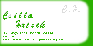 csilla hatsek business card